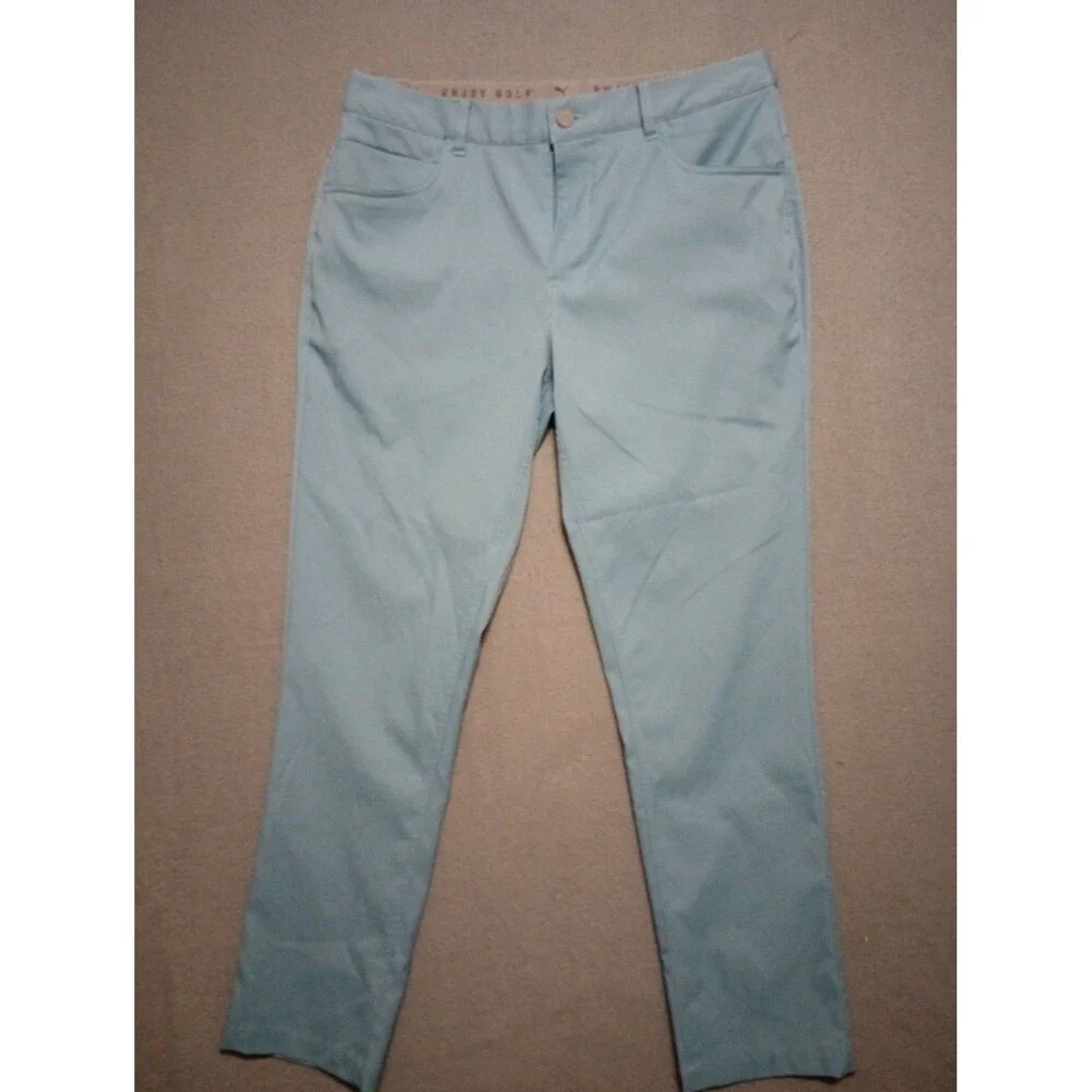 PUMA Pants Mens 32x30 Blue Straight Leg Performance Tech Golf